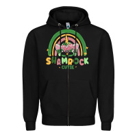 Black shamrock cutie Zipper Hoodie - MaliasSmallBusiness