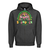 Charcoal Heather shamrock cutie Zipper Hoodie - MaliasSmallBusiness