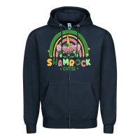 Navy shamrock cutie Zipper Hoodie - MaliasSmallBusiness