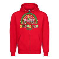 Red shamrock cutie Zipper Hoodie - MaliasSmallBusiness