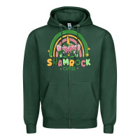 Sports Green shamrock cutie Zipper Hoodie - MaliasSmallBusiness
