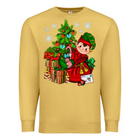 Antique Gold Santa's Elf Christmas Premium Sweatshirt - BundleAndBundleShop