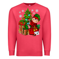 Cardinal Santa's Elf Christmas Premium Sweatshirt - BundleAndBundleShop