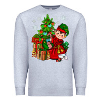 Heather Grey Santa's Elf Christmas Premium Sweatshirt - BundleAndBundleShop
