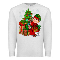 Oatmeal Heather Santa's Elf Christmas Premium Sweatshirt - BundleAndBundleShop