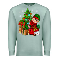 Seafoam Santa's Elf Christmas Premium Sweatshirt - BundleAndBundleShop