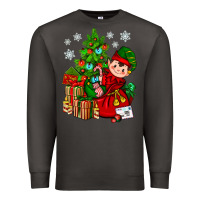 Smoke Santa's Elf Christmas Premium Sweatshirt - BundleAndBundleShop