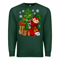 Sports Green Santa's Elf Christmas Premium Sweatshirt - BundleAndBundleShop