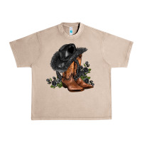 French Oak black cowgirl  and roses Urban Heavy Tee - AdoDesignShop