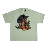 Oil Green black cowgirl  and roses Urban Heavy Tee - AdoDesignShop