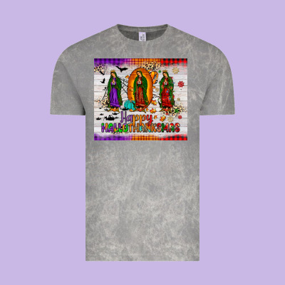 Our Lady Of Guadalupe Happy  Hallothanksmas Tumbler Vintage Tee Designed By Jahusdesignshop