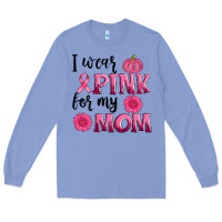 Colony Blue i wear pink for my mom sunlower and pumpkin Long Sleeve Tee - AdoDesignShop