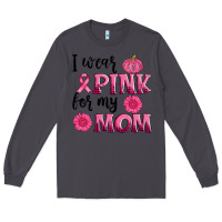 Smoke i wear pink for my mom sunlower and pumpkin Long Sleeve Tee - AdoDesignShop