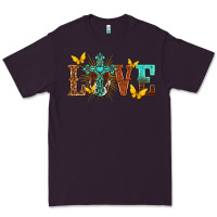 Plum love with cross Premium Tee - texasbilliewilder