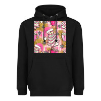 Black christmas cake and pink mug seamless pattern bbs Heavyweight Hoodie - BundleAndBundleShop