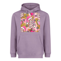 Lavender christmas cake and pink mug seamless pattern bbs Heavyweight Hoodie - BundleAndBundleShop