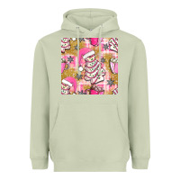 Matcha christmas cake and pink mug seamless pattern bbs Heavyweight Hoodie - BundleAndBundleShop