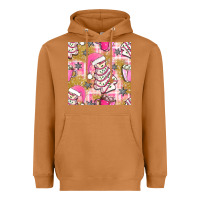 Meerkat christmas cake and pink mug seamless pattern bbs Heavyweight Hoodie - BundleAndBundleShop