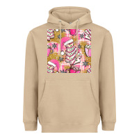 Mushroom christmas cake and pink mug seamless pattern bbs Heavyweight Hoodie - BundleAndBundleShop