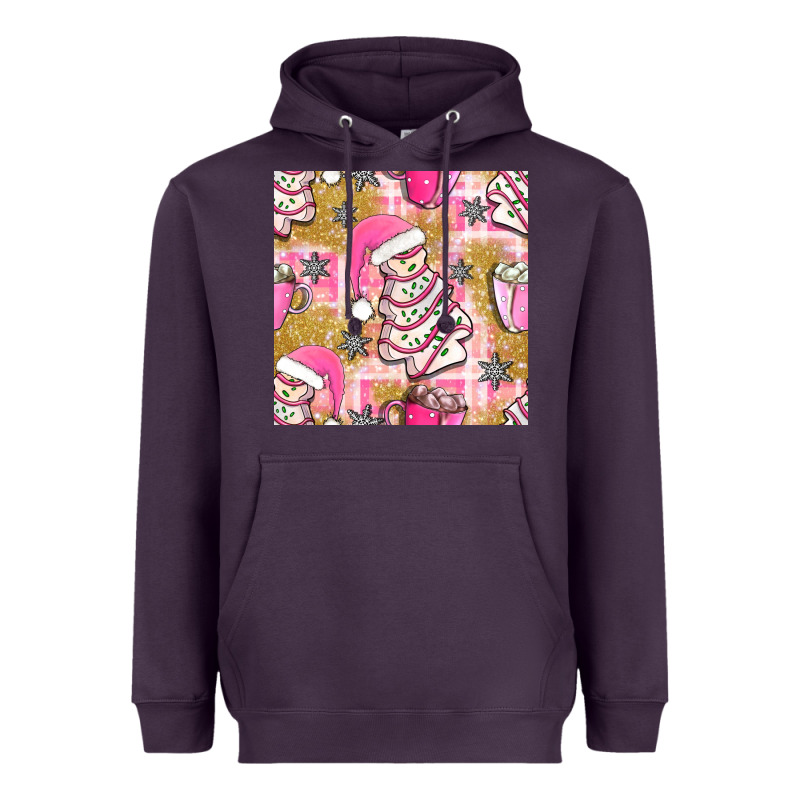Christmas Cake And Pink Mug Seamless Pattern Bbs Heavyweight Hoodie by BundleAndBundleShop | Teevron