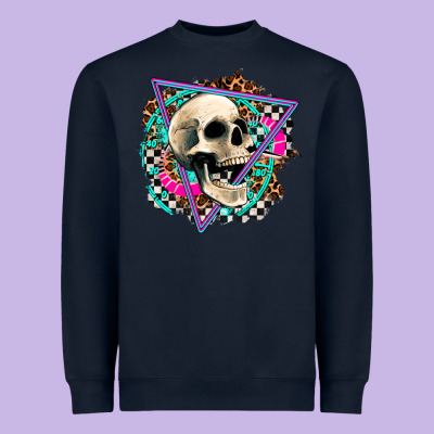 Race Skull Heavyweight Sweatshirt Designed By Adodesignshop