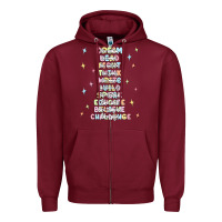 Burgundy jesus names believe Zipper Hoodie - MaliasSmallBusiness