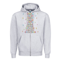 Heather Grey jesus names believe Zipper Hoodie - MaliasSmallBusiness