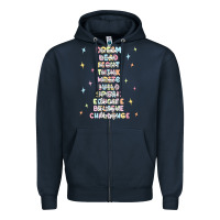 Navy jesus names believe Zipper Hoodie - MaliasSmallBusiness