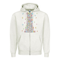Oatmeal Heather jesus names believe Zipper Hoodie - MaliasSmallBusiness