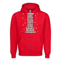 Red jesus names believe Zipper Hoodie - MaliasSmallBusiness