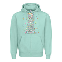 Seafoam jesus names believe Zipper Hoodie - MaliasSmallBusiness