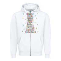 White jesus names believe Zipper Hoodie - MaliasSmallBusiness