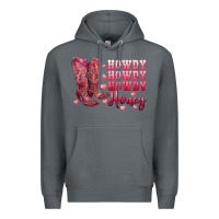 Rock howdy howdy howdy honey with cowgirl boots Premium Hoodie - RanaPortraitStore