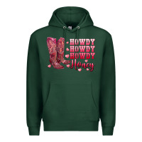 Sports Green howdy howdy howdy honey with cowgirl boots Premium Hoodie - RanaPortraitStore