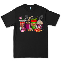 Black lunch lady coffee cups Premium Tee - texasbilliewilder