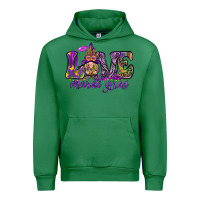 Emerald Love Mardi Gras with gnome Urban Hoodie - HowdyJamesFarm