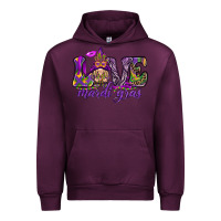 Mauve Wine Love Mardi Gras with gnome Urban Hoodie - HowdyJamesFarm