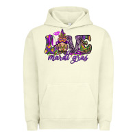 Pigment Pistachio Love Mardi Gras with gnome Urban Hoodie - HowdyJamesFarm
