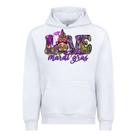 White Love Mardi Gras with gnome Urban Hoodie - HowdyJamesFarm