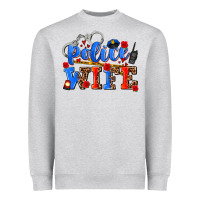 Heather Grey police wife Heavyweight Sweatshirt - AdoDesignShop