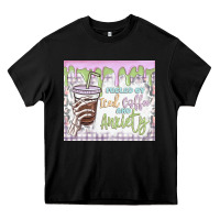 Black fueled by iced coffee and anxiety Heavy Core Tee - MaliasSmallBusiness