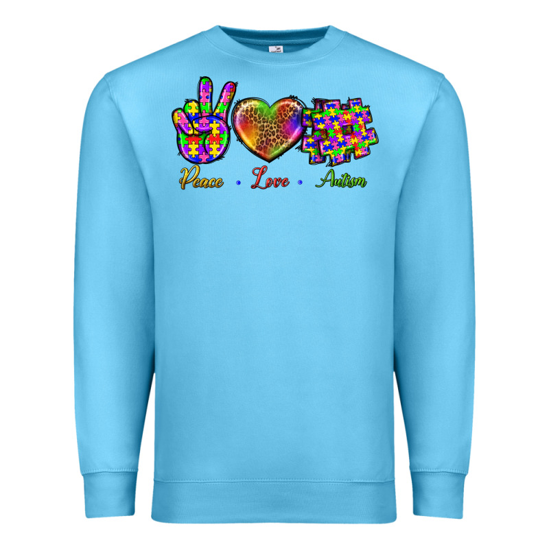 Peace Love Autism Premium Sweatshirt by BundleAndBundleShop | Teevron
