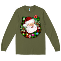 Army Green horseshoe santa Long Sleeve Tee - AdoDesignShop