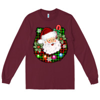 Burgundy horseshoe santa Long Sleeve Tee - AdoDesignShop