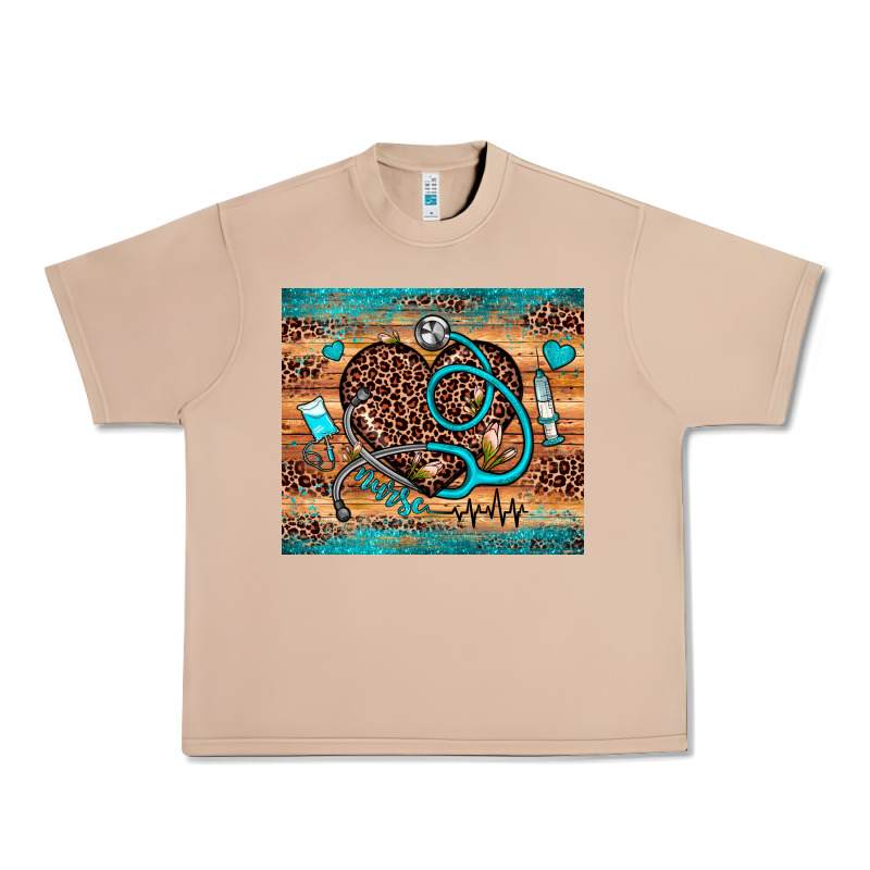 Nurse Leopard Heart Urban Heavy Tee by JahusDesignShop | Teevron