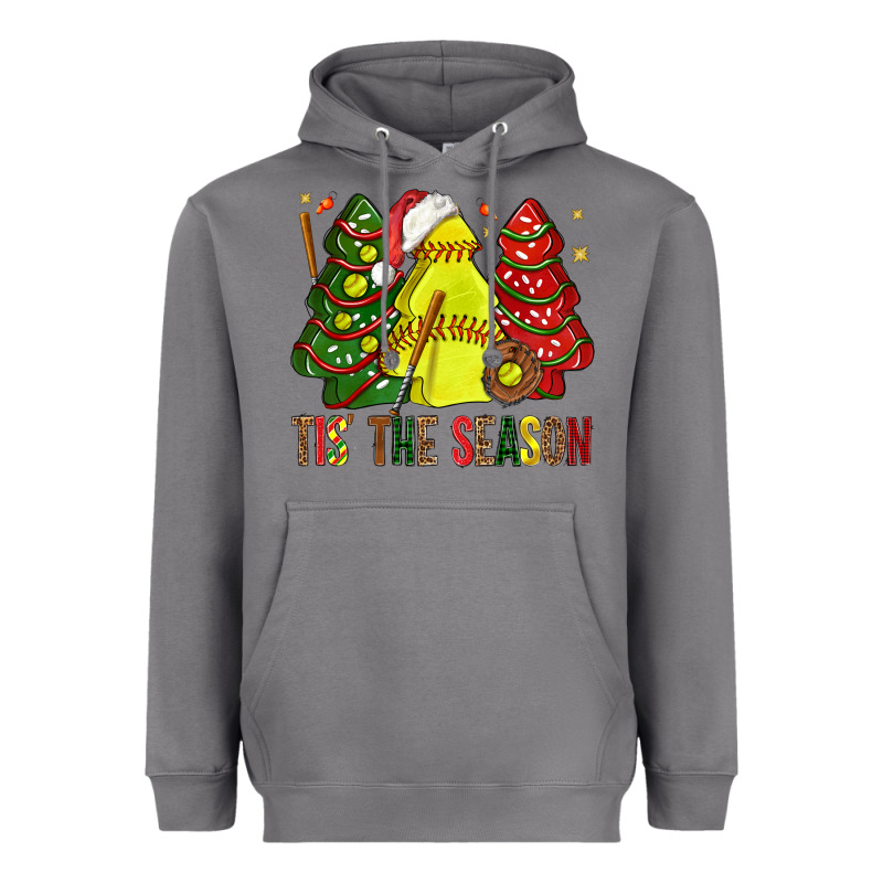 Tis' The Season Softball Christmas Cakes Bbs Heavyweight Hoodie by BundleAndBundleShop | Teevron