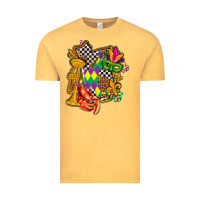 Vintage Mustard mississippi map mardi gras Vintage Tee - AdoDesignShop