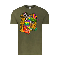 Vintage Olive mississippi map mardi gras Vintage Tee - AdoDesignShop
