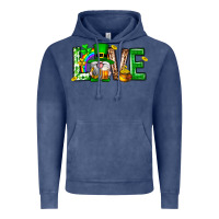 Vintage Denim Love st. patricks day Vintage Hoodie - Neo Western
