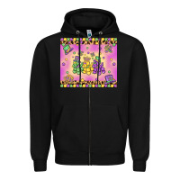 Black mardi gras bead dogs Zipper Hoodie - MaliasSmallBusiness